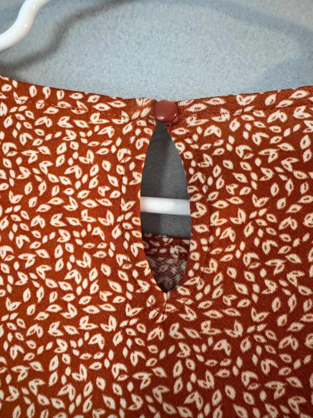 Adrianna Papell Rust Long Sleeve Blouse - Picture 7 of 8